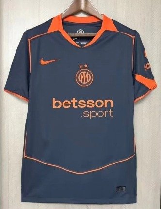 Inter Milão Cinza Escuro E Laranja